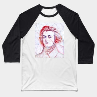 Adam Mickiewicz Portrait | Adam Mickiewicz Artwork | Line art Baseball T-Shirt